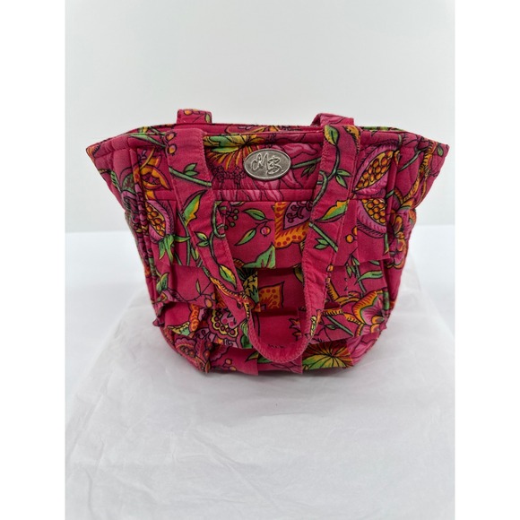 Mona B Handbags - Mona B Quilted Floral Tote Bag Pink Green Yellow Boho Hippie Style